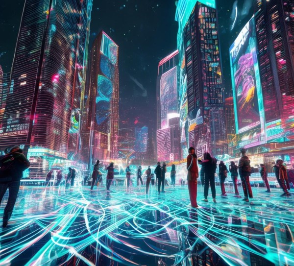 科技动态与艺术,插画中的未来