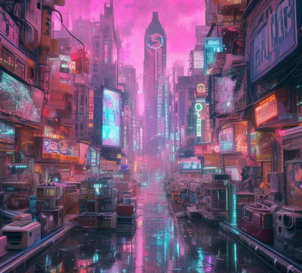 从未来到现实的视觉盛宴,迷幻复古科技的无限可能