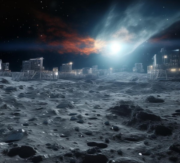 月球科技与自然，探索月球宇宙的艺术与科学