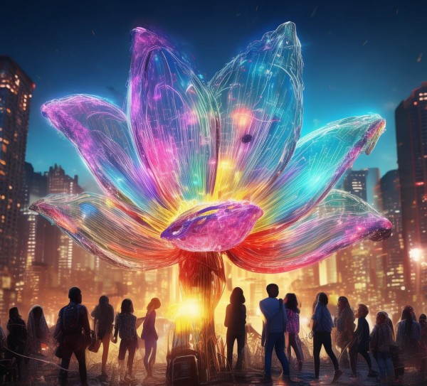 科技之花绽放，未来与希望共舞