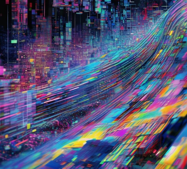 信息科技与艺术的动态图，艺术表现的创新魅力