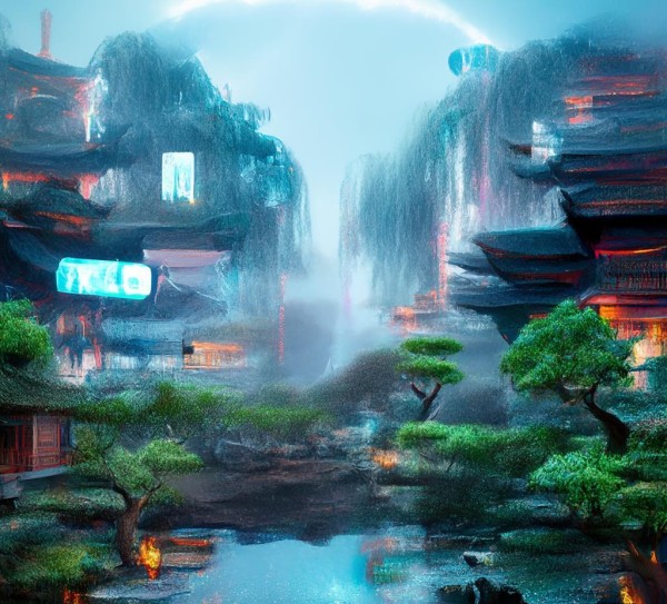 古风科技背景图，历史与科技的完美融合