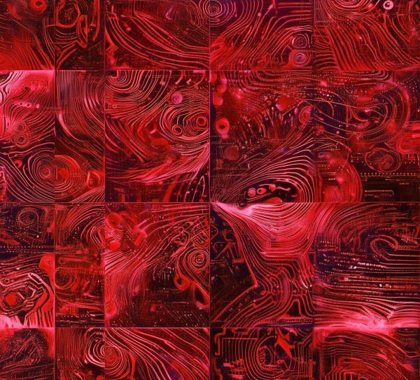 红色科技壁纸，文化与科技的完美融合