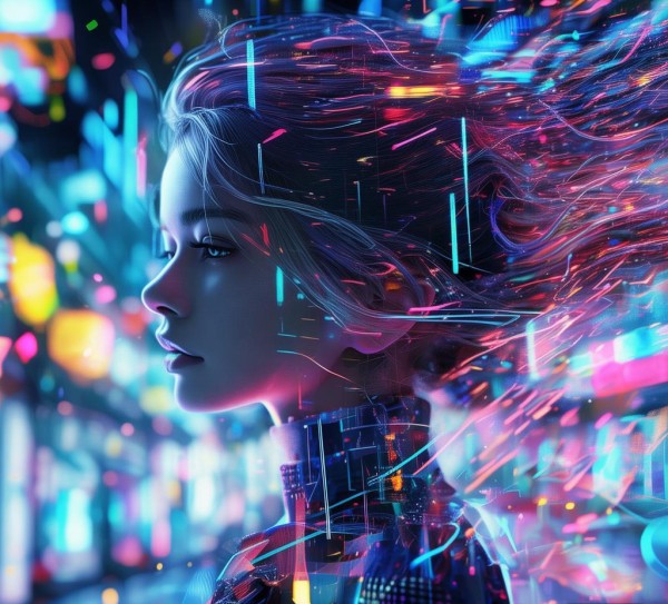 科技感的女生壁纸，科技与时尚相遇