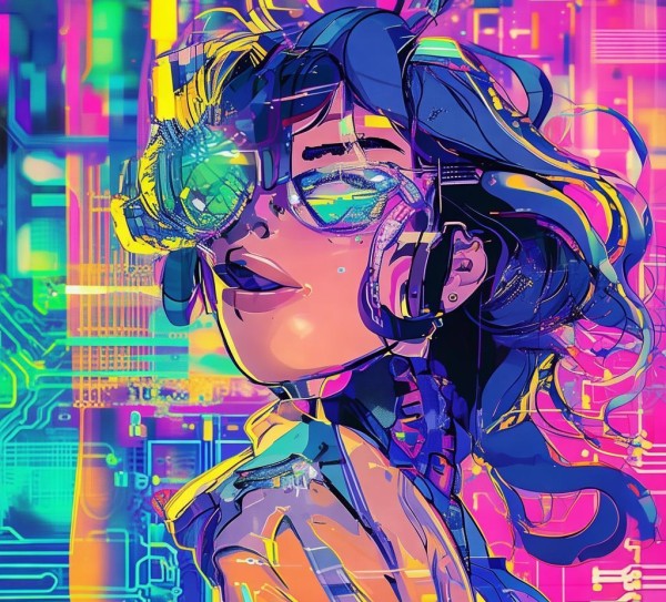 女生漫画科技动态壁纸，科技与艺术的完美融合