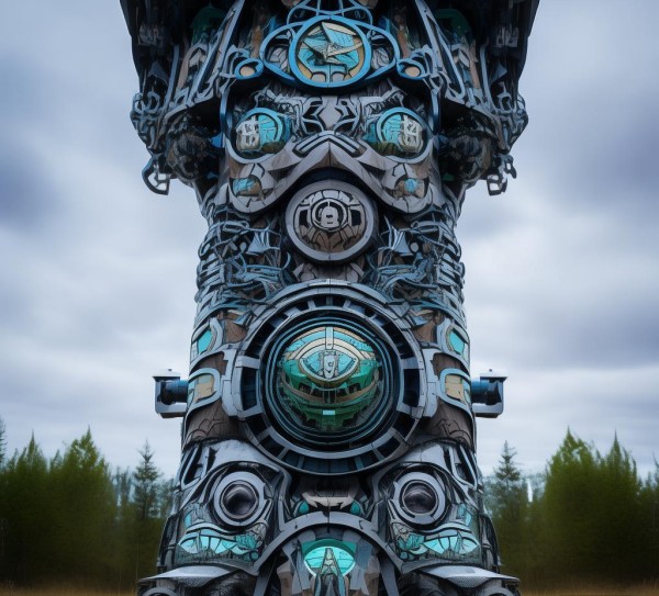 装饰体系中的 Totem，国防科技创新的象征
