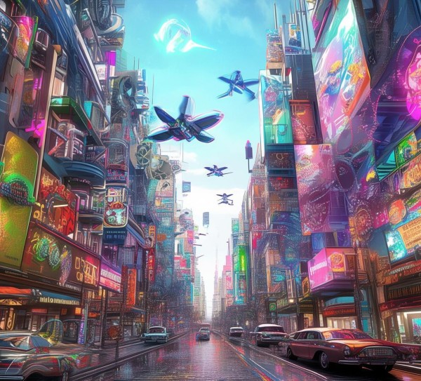 3D朋克科技，未来与复古的碰撞