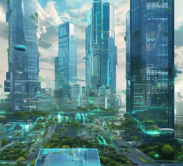 科技与可持续发展绿色动态图,未来科技与人类文明的对话