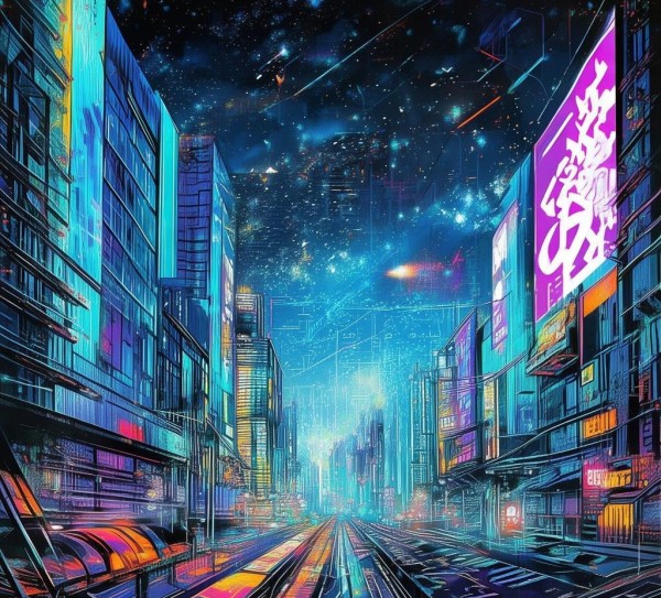 赛博朋克科技动态壁纸，未来科技与隐藏生活的完美结合