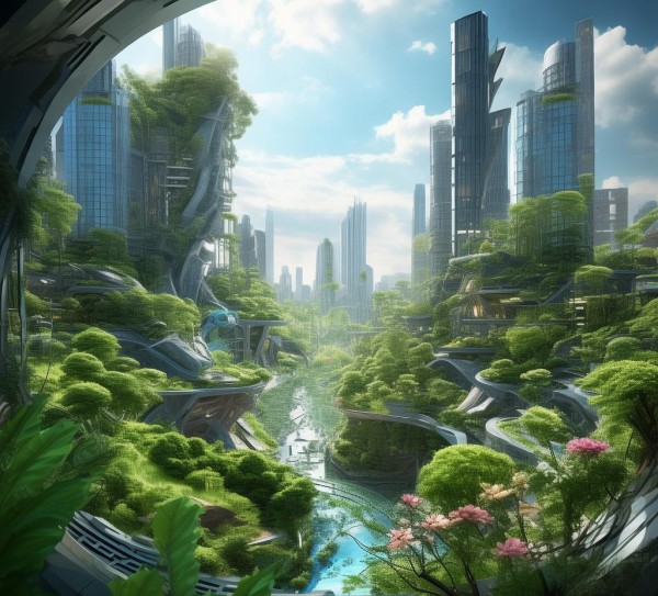 科技与自然的和谐共生,生机立体科技动态壁纸的时代使命