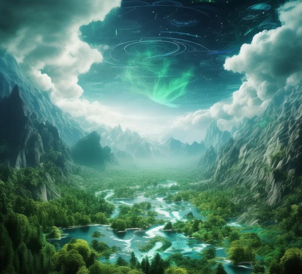 大气科技动态背景图,探索地球生态新图景