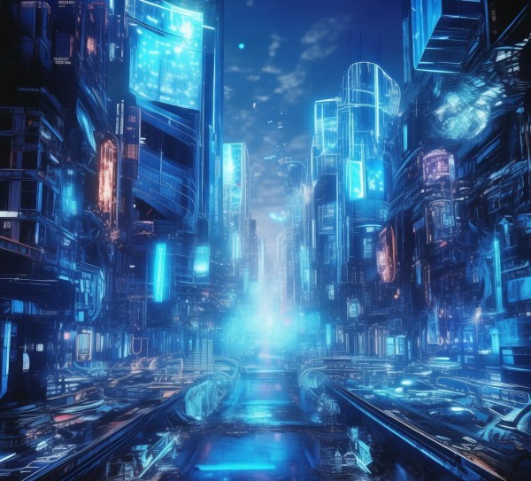 蓝色科技，未来科技视觉盛宴