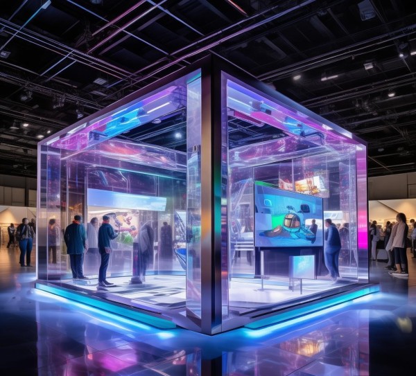 科技展台视觉效果展示—科技产业发展的新窗口