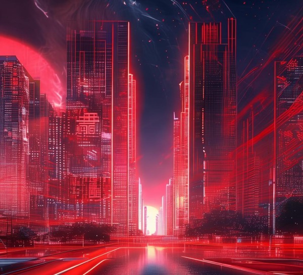红色未来科技动态壁纸,创新与传承