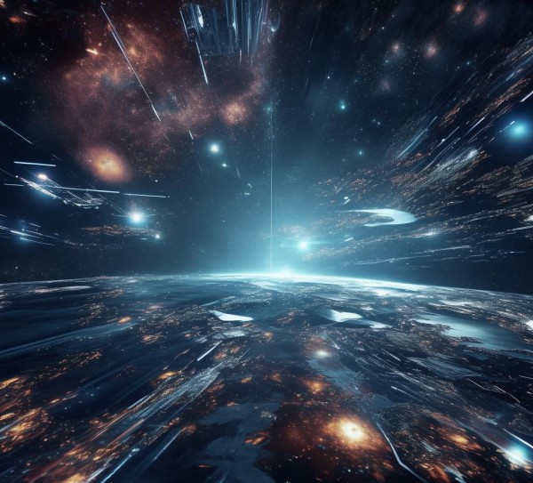 星空高科技动态视频素材,从宇宙中的光与暗到虚拟与现实的交汇 星空高科技动态视频素材,从宇宙中的光与暗到虚拟与现实的交汇