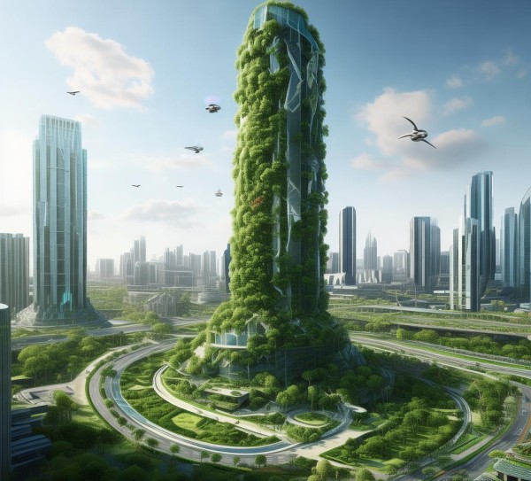 任丘青塔,数字时代的绿色 metropolis