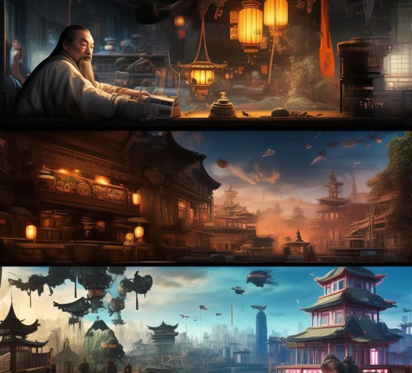 古风科技，从历史到现代的 visual journey