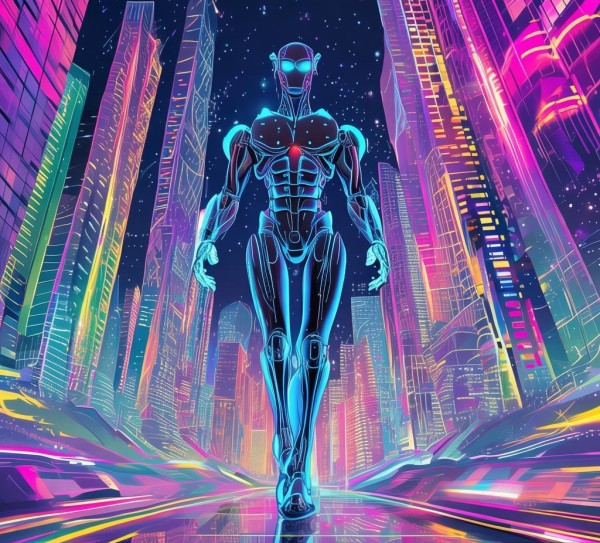科技感十足的未来卡通图像,AI为生成艺术指引未来