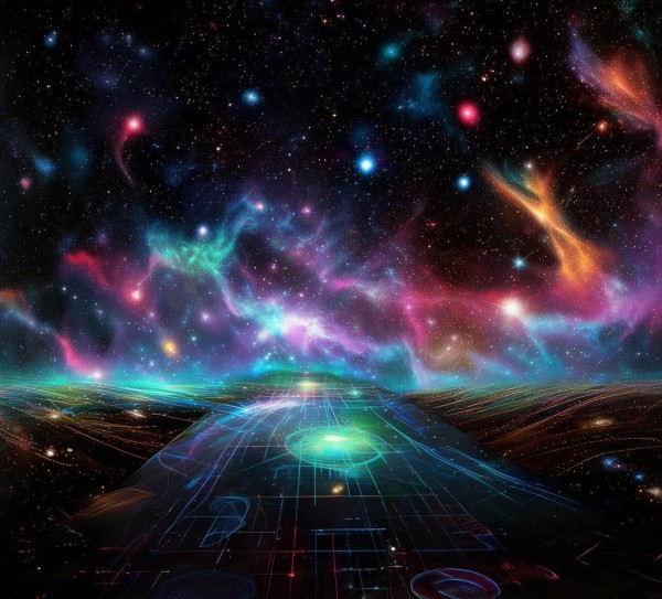 科技动态星空图，宇宙史上的璀璨时刻