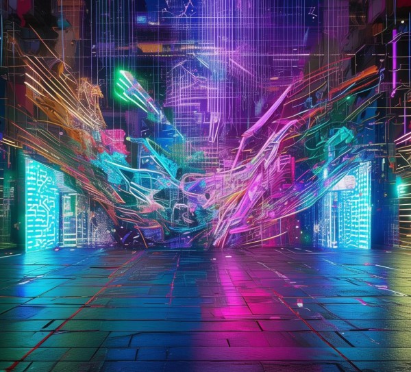 科技与艺术，高科技动态壁画素材解析