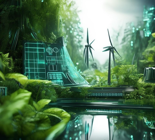 科技与环保,seamlessly integrating sustainable technology into壁纸 design 科技与环保,seamlessly integrating sustainable technology into壁纸 design