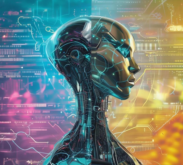 机器人科技动态壁纸，人工智能与人类文明的双轮驱动