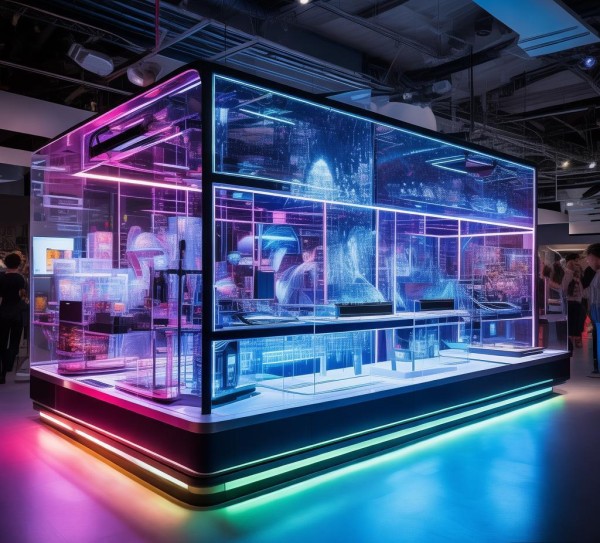 科技动态展台，展示未来科技的视觉盛宴