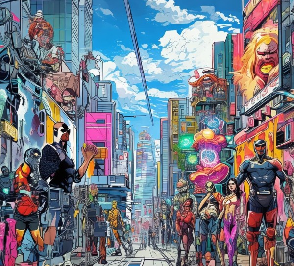 超级英雄日常图解,科技动态漫画中的超级日常